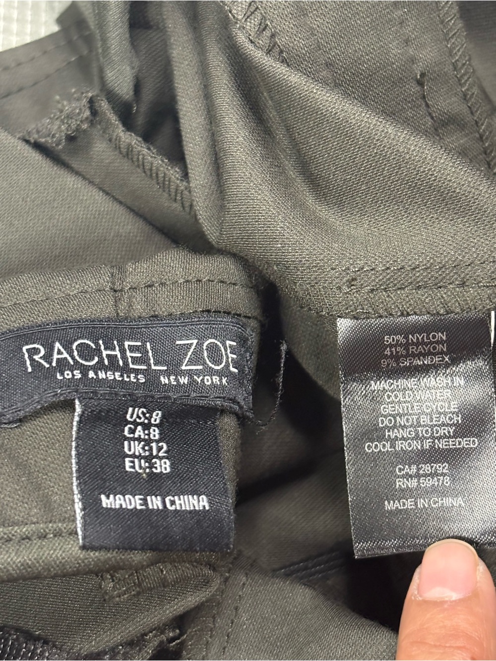 Rachel Zoe Dark Green Skinny Zip-Pocket Jeans - Picture 8 of 10